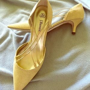 J Renee Gold Dressy Pumps